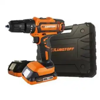 Frávega Taladro eléctrico atornillador percutor inalámbrico lusqtoff atl18-8b 18v oferta