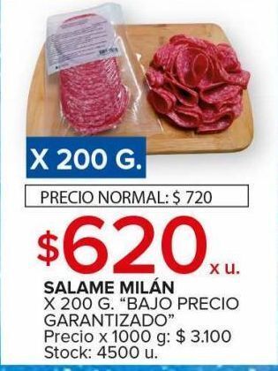 Carrefour Maxi Salame milán x 200g bajo precio garantizado oferta
