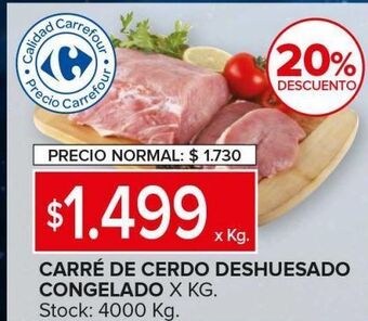 Carrefour Maxi Carré de cerdo deshuesado congelado x kg oferta