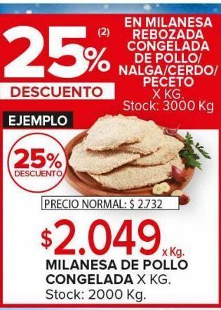 Carrefour Maxi Milanesa de pollo congelada x kg oferta