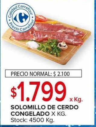 Carrefour Maxi Solomillo de cerdo congelado x kg oferta