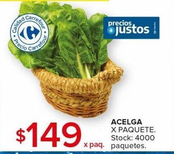 Carrefour Maxi Acelga x paquete oferta