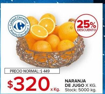 Carrefour Maxi Naranja de jugo x kg oferta