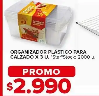 Carrefour Maxi Organizador plástico para calzado x 3 u oferta