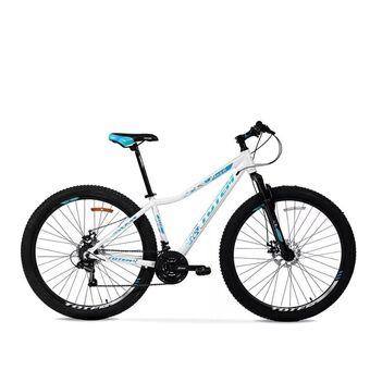Frávega Bicicleta mtb totem by topmega r29 21v shimano blanco/azul talle m 1007658 oferta