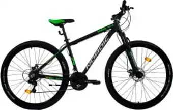 Megatone Bicicleta mountain bike nordic x 20 rodado 29 talle 18 negro y verde oferta
