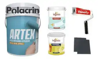 Pinturerias MM Combo pintura látex 20lts+enduido+fijador+rodillo+lijas - mm oferta