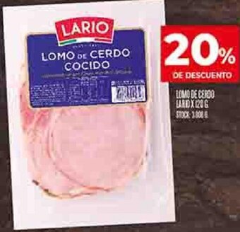 Supermercados DIA LARIO LOMO DE CERDO COCIDO oferta