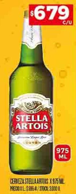 Supermercados DIA CERVEZA STELLA ARTOIS X 975 ML oferta