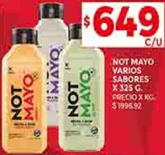 Supermercados DIA NOT MAYO VARIOS SABORES X 325G oferta