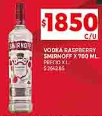 Supermercados DIA VODKA RASPBERRY SMIRNOFF X 700 ML oferta