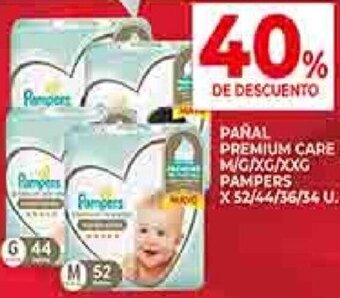Supermercados DIA PAÑAL PREMIUM CARE M/G/XG/XXG PAMPERS oferta