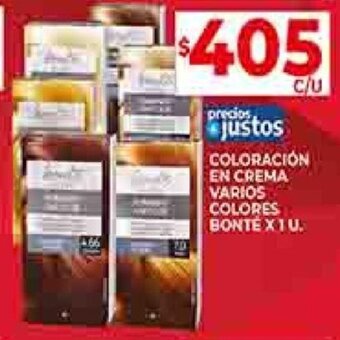 Supermercados DIA COLORACIÓN EN CREMA VARIOS COLORES BONTE X 1U oferta