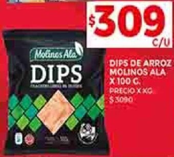Supermercados DIA DIPS DE ARROZ MOLINOS ALA X 100 G oferta