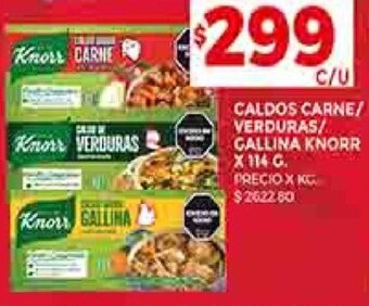 Supermercados DIA CALDOS CARNE/ VERDURAS/ GALLINA KNORR X 114 G. oferta