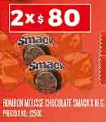 Supermercados DIA BOMBON MOUSSE CHOCOLATE SMACK X 16G oferta