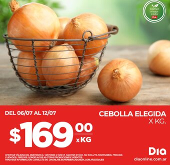 Supermercados DIA CEBOLLA ELEGIDA X KG. oferta
