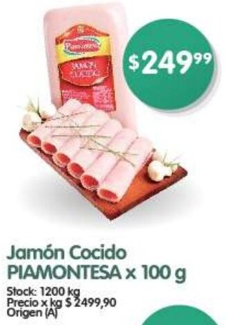 Supermercados Buenos Días Jamón Cocido PIAMONTESA x 100 g oferta
