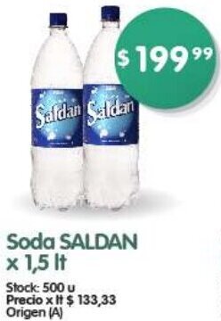 Supermercados Buenos Días Soda SALDAN x 1,5 It oferta