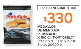 Carrefour MEDALLÓN DE MERLUZA REBOZADO X 150 G. "PORTOBELO" oferta