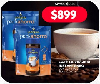 Supermercados Tadicor CAFÉ LA VIRGINIA INSTANTÁNEO DOYPACK X 170 G oferta