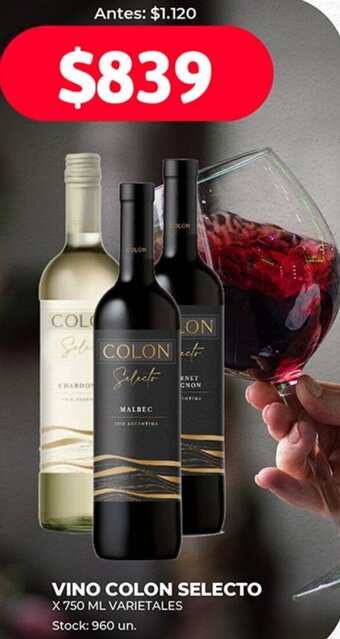 Supermercados Tadicor VINO COLON SELECTO X 750 ML VARIETALES oferta