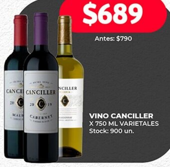 Supermercados Tadicor VINO CANCILLER X 750 ML VARIETALES oferta