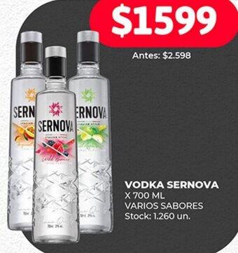 Supermercados Tadicor VODKA SERNOVA X 700 ML oferta