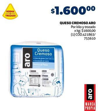 Makro QUESO CREMOSO ARO oferta