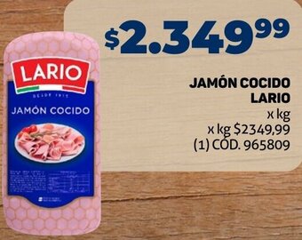 Makro JAMÓN COCIDO LARIO x kg oferta