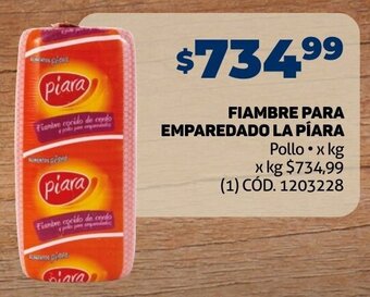 Makro FIAMBRE PARA EMPAREDADO LA PÍARA oferta