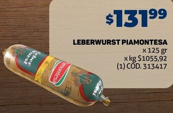 Makro LEBERWURST PIAMONTESA x 125 gr oferta