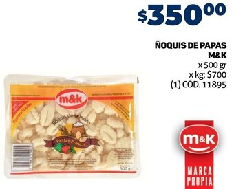 Makro ÑOQUIS DE PAPAS M&K x 500 gr oferta