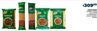Makro FIDEOS KNORR Variedad x 500 gr oferta