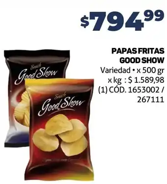 Makro PAPAS FRITAS GOOD SHOW Variedad x 500 gr oferta