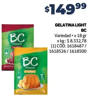 Makro GELATINA LIGHT BC X 18GR oferta