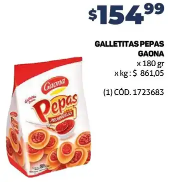 Makro GALLETITAS PEPAS GAONA X 180G oferta
