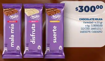 Makro CHOCOLATE MILKA Variedad x 55 gr oferta