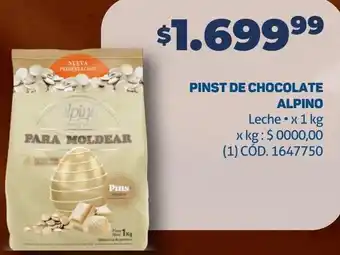 Makro PINST DE CHOCOLATE ALPINO Leche x 1 kg oferta