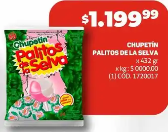 Makro CHUPETÍN PALITOS DE LA SELVA x 432 gr oferta