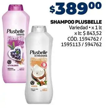 Makro SHAMPOO PLUSBELLE Variedad • x 1 lt oferta