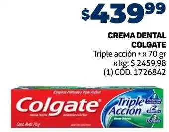 Makro CREMA DENTAL COLGATE Triple acción x 70 gr oferta