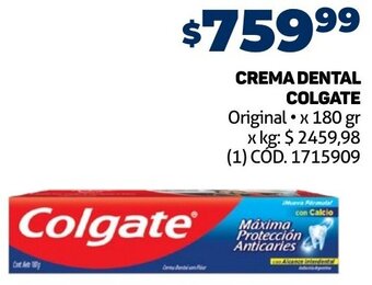 Makro CREMA DENTAL COLGATE Original x 180 gr oferta