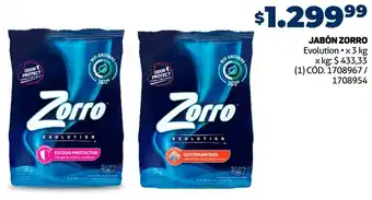 Makro JABÓN ZORRO Evolution x3 kg oferta
