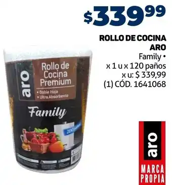 Makro ROLLO DE COCINA ARO Family x 1ux 120 paños oferta