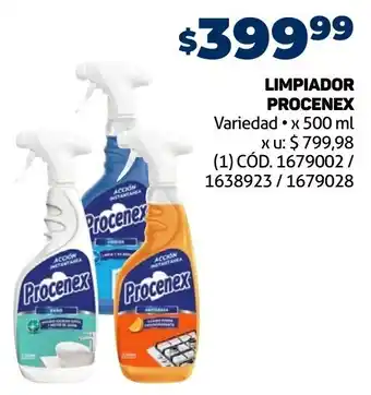 Makro LIMPIADOR PROCENEX Variedad x 500 ml oferta