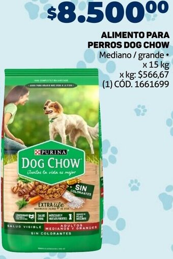 Makro ALIMENTO PARA PERROS DOG CHOW Mediano/grande x 15 kg oferta