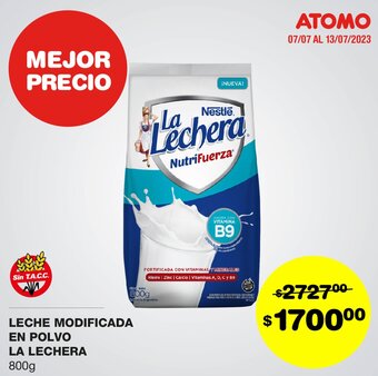 Atomo Conviene LECHE MODIFICADA EN POLVO LA LECHERA 800G oferta