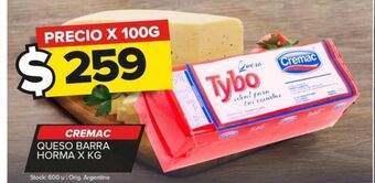 Carrefour Maxi Queso de barra cremac x kg oferta
