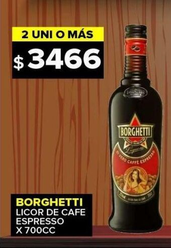 Carrefour Maxi Licor de café borghetti x 700cc oferta